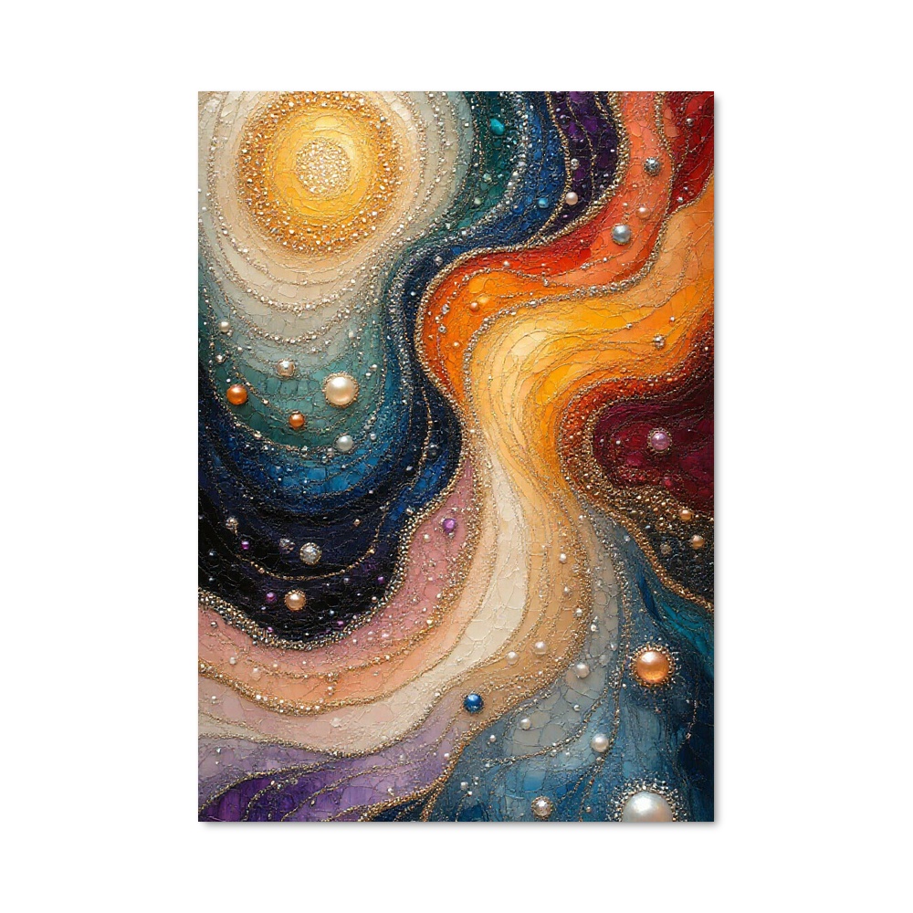 Poster abstrait cosmique captivant